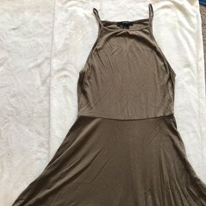 Olive green skater dress